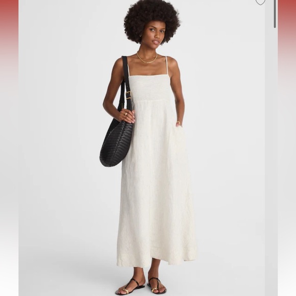 Madewell Dresses & Skirts - Madewell Striped Empire-Waist Midi Dress in 100% Linen